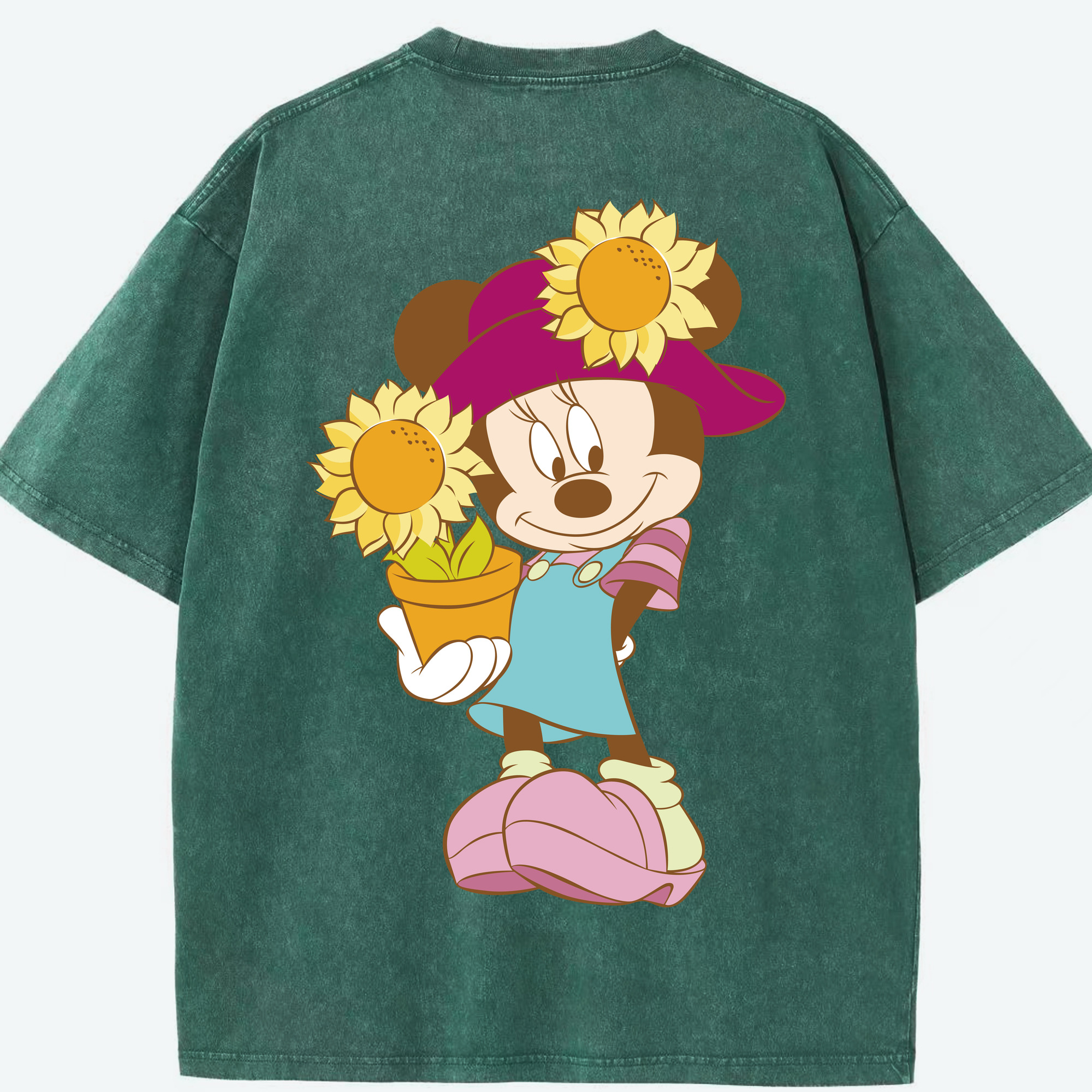 （画像用） ミッキーマウス Mickey Mouse 綿100% ヴィンテージ風 半袖Tシャツ（背面プリント）